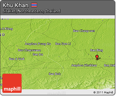 Physical Panoramic Map of Khu Khan