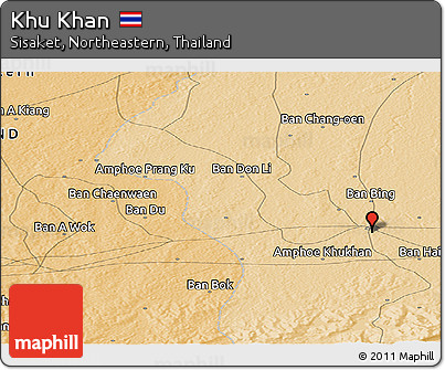 Political Panoramic Map of Khu Khan
