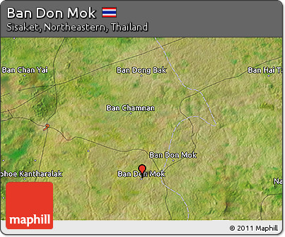 Satellite 3D Map of Ban Don Mok