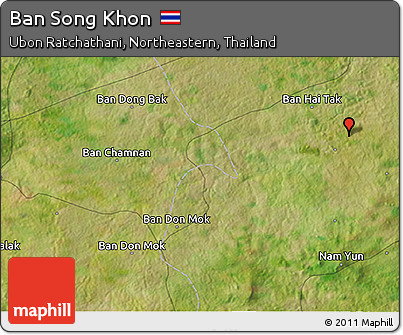 Satellite 3D Map of Ban Song Khon