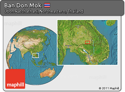 Satellite Location Map of Ban Don Mok