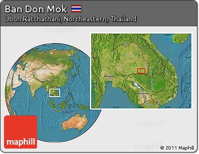 Satellite Location Map of Ban Don Mok
