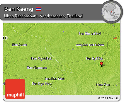Physical Panoramic Map of Ban Kaeng