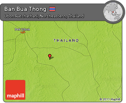 Physical 3D Map of Ban Bua Thong