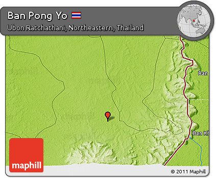 Physical 3D Map of Ban Pong Yo