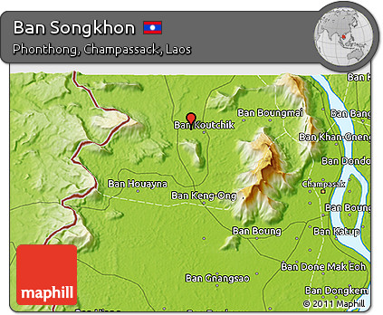 Physical 3D Map of Ban Songkhon