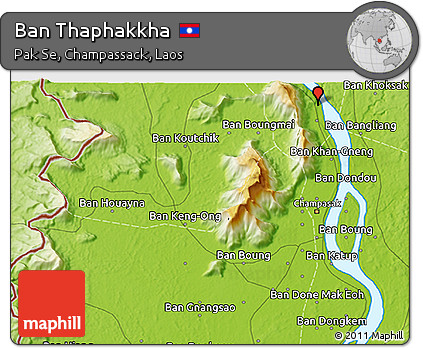Physical 3D Map of Ban Thaphakkha