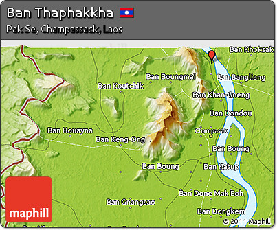 Physical 3D Map of Ban Thaphakkha