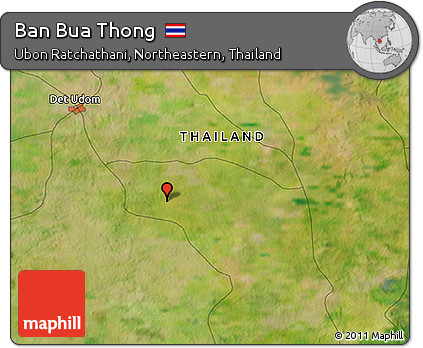 Satellite 3D Map of Ban Bua Thong