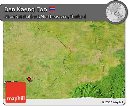 Satellite 3D Map of Ban Kaeng Ton