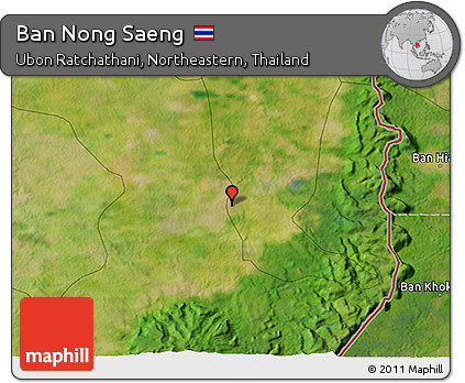Satellite 3D Map of Ban Nong Saeng