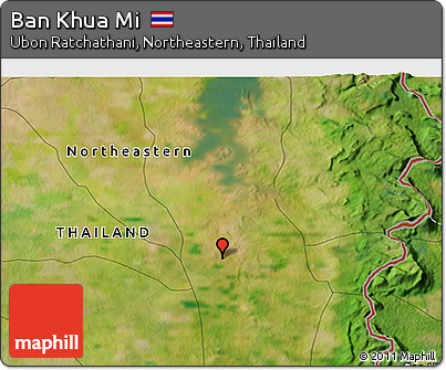 Satellite 3D Map of Ban Khua Mi