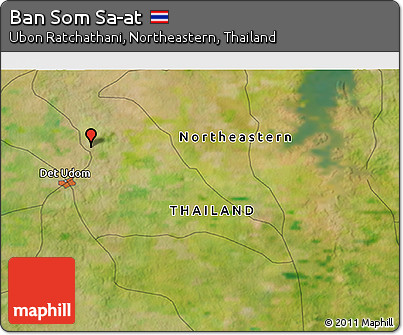 Satellite 3D Map of Ban Som Sa-at