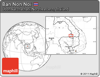 Blank Location Map of Ban Non Noi