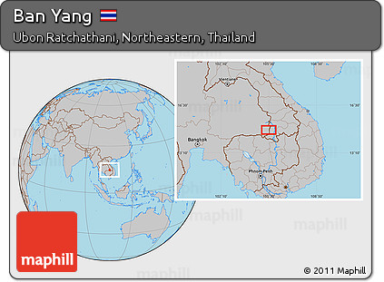 Gray Location Map of Ban Yang