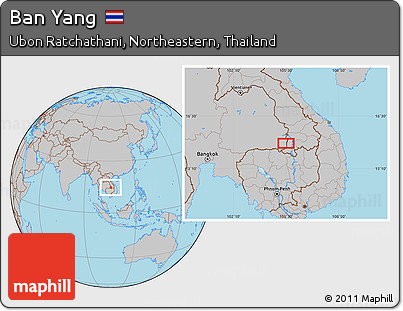 Gray Location Map of Ban Yang