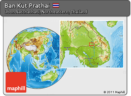 Physical Location Map of Ban Kut Prathai