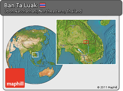 Satellite Location Map of Ban Ta Luak