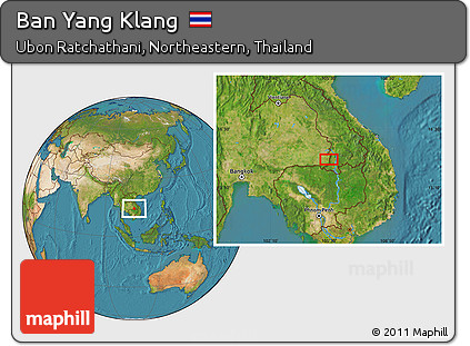 Satellite Location Map of Ban Yang Klang