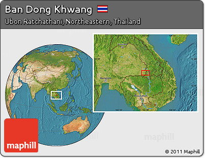 Satellite Location Map of Ban Dong Khwang