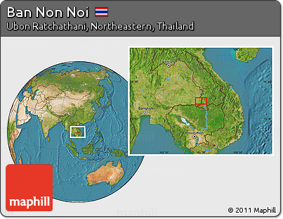 Satellite Location Map of Ban Non Noi