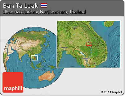 Satellite Location Map of Ban Ta Luak