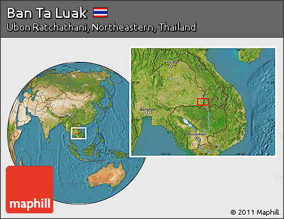 Satellite Location Map of Ban Ta Luak