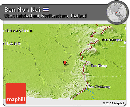 Physical Panoramic Map of Ban Non Noi