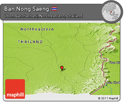 Physical Panoramic Map of Ban Nong Saeng