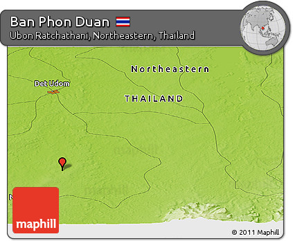Physical Panoramic Map of Ban Phon Duan