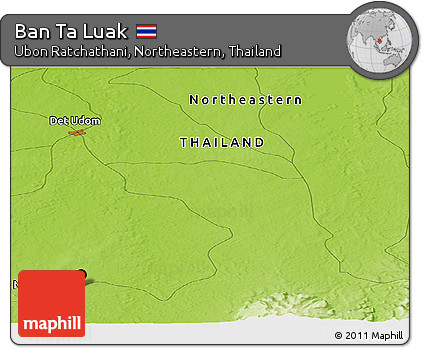 Physical Panoramic Map of Ban Ta Luak
