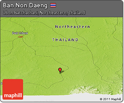 Physical Panoramic Map of Ban Non Daeng