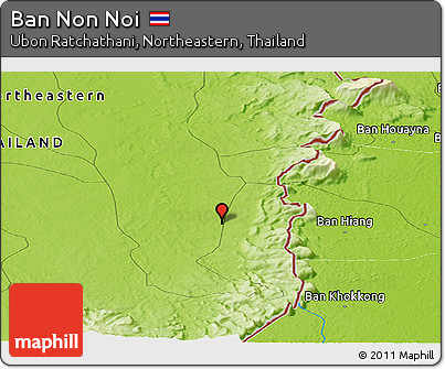 Physical Panoramic Map of Ban Non Noi