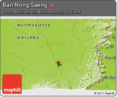 Physical Panoramic Map of Ban Nong Saeng