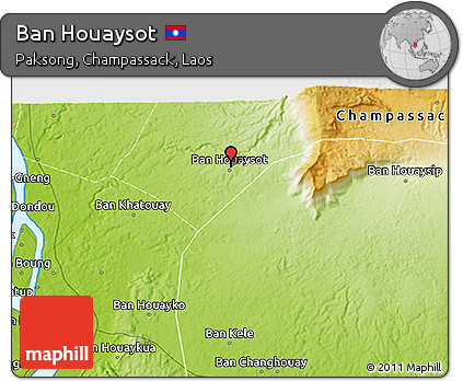 Physical 3D Map of Ban Houaysot
