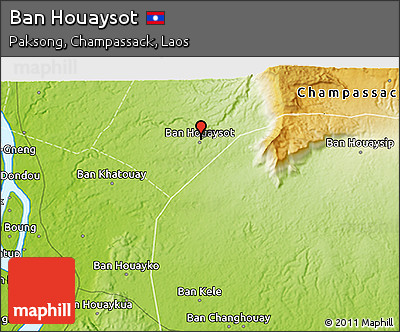 Physical 3D Map of Ban Houaysot