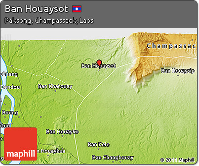 Physical 3D Map of Ban Houaysot