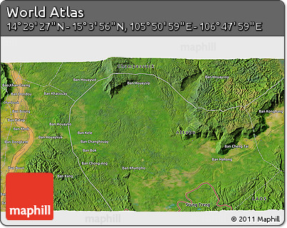 Satellite 3D Map of the Area around 14° 46' 42" N, 106° 19' 29" E