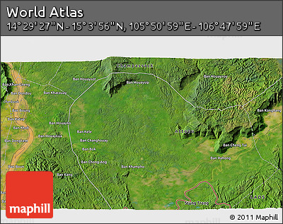 Satellite 3D Map of the Area around 14° 46' 42" N, 106° 19' 29" E