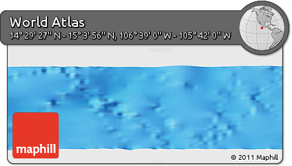 Shaded Relief Panoramic Map of the Area around 14° 46' 42" N, 106° 10' 30" W