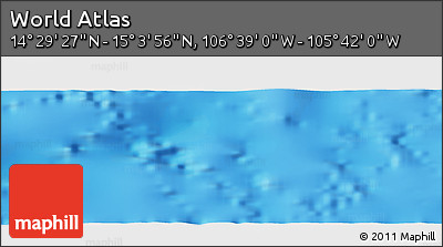Shaded Relief Panoramic Map of the Area around 14° 46' 42" N, 106° 10' 30" W