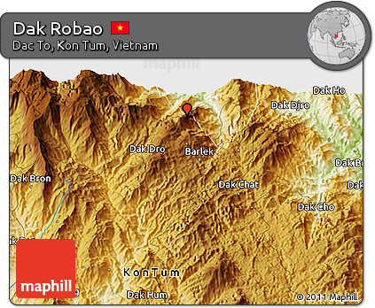Physical 3D Map of Dak Robao