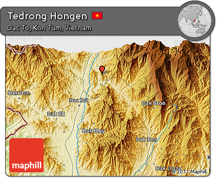 Physical 3D Map of Tedrong Hongen