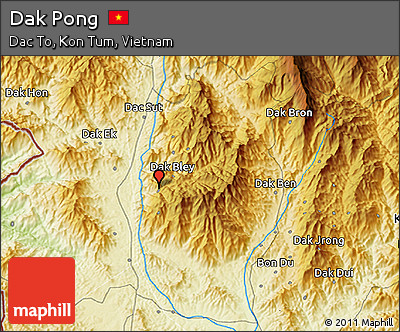 Physical 3D Map of Dak Pong