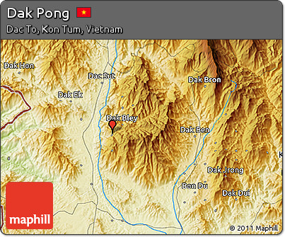 Physical 3D Map of Dak Pong