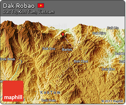 Physical 3D Map of Dak Robao