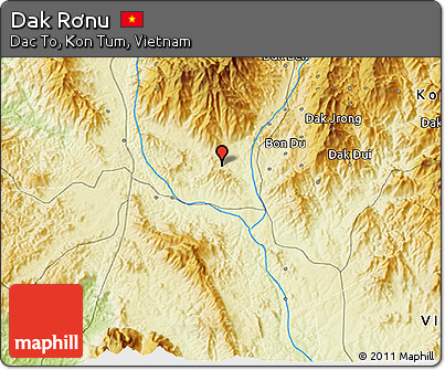 Physical 3D Map of Dak Rơnu