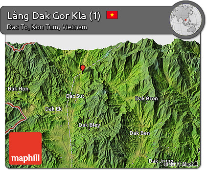 Satellite 3D Map of Làng Dak Gor Kla (1)