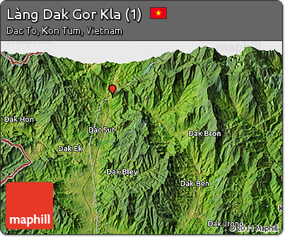 Satellite 3D Map of Làng Dak Gor Kla (1)