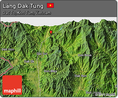 Satellite 3D Map of Làng Dak Tung
